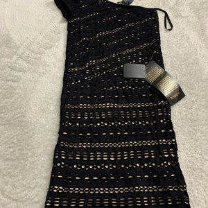 Bebe black hang shoulder dress